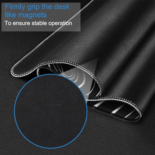 Extra Large Gaming Mouse Pad 31.5 x 11.8 in, Waterproof Mousepad with Stitched Edges, Premium Microfiber Cloth Surface, Non-Slip Base Keyboard Desk Mat for Home Office Gaming, Black White Lines - color: Black White Lines, size: 31.5L x 11.8W inches