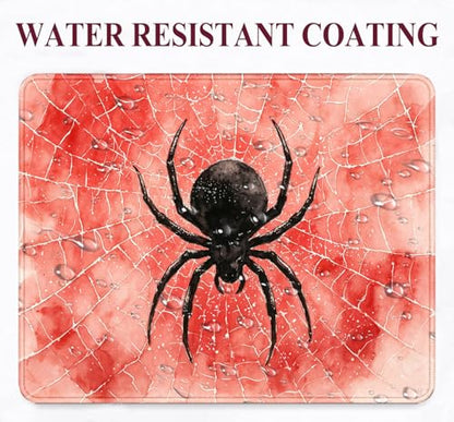 Customized Watercolor Spider Mouse Pad, Office Desktop Computer Mouse Pad | High Density Smooth Surface, Anti Slip Rubber Bottom Stable And Not Displaced, Exquisite Lock Edge Wear-Resistant And Durable - color: Spider Mouse Pad