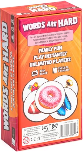 Lost Boy Entertainment Words are Hard - Party Games - Family Card Games - for Kids 8 and up - for Adults - Family Game Night - Travel Game - Creators of Piles!
