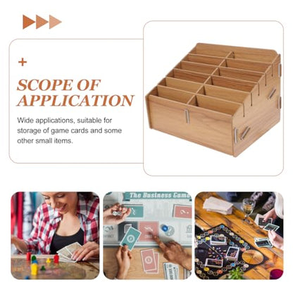 MAGICLULU Portable Multi-Grid Card Sorter Box 12-Compartment Card Storage Organizer Case for Trading Cards Game Supplies 8.66X6.29X5.51 Inches