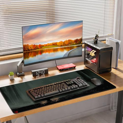 35.4 x 15.7 inch, XXL Extra-Large Gaming Mousepad, Featuring a Japanese Lone Samurai Design, a wear-Resistant, Scratch-Resistant, and Waterproof Surface, and a Non-Slip Rubber Base. - color: Japanese Abstract Style Samurai