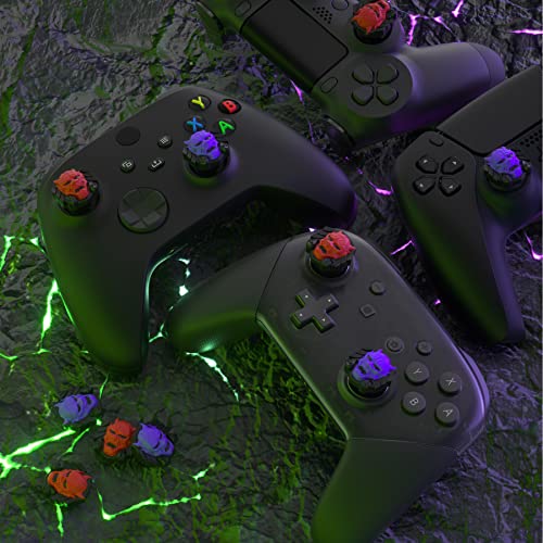 PlayVital Halloween Thumb Grip Caps for Nintendo Switch 2 Pro Controller, Joystick Caps Cover for ps5, Edge, ps4, Xbox Series X/S, Xbox One, Elite Series 2 Controller - Oni Demons - color: Oni Demons
