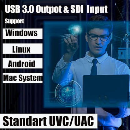 3G-SDI to USB 3.0 Video Capture Card 1080P 60FPS with HDMI and SDI Loop Out | Driver Free