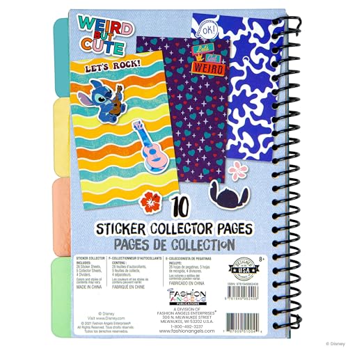 Fashion Angels Disney Stitch Sticker Book, Includes 1,000+ Stickers & Collector Pages, Disney Lilo and Stitch Stickers, Ideal for Accessorizing Kids Notebooks & More | Includes 1,000+ Stickers & Collector Pages, Ideal for Accessorizing Kids Notebooks & Mo