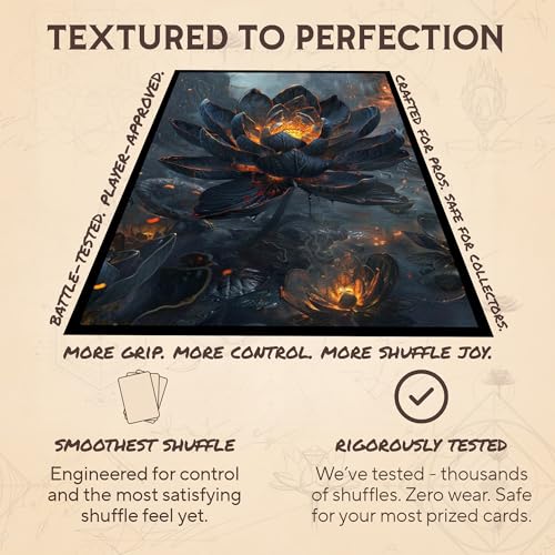 Lotus - MTG Card Sleeves, 104ct, Standard Size, Smooth | Perfect for Double Sleeving, Smudge Resistant Matte Back, Standard 66x92mm - Compatible with Magic The Gathering & TCG Cards - color: Lotus, size: Textured