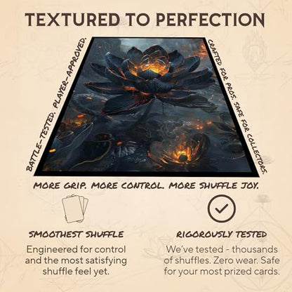 Lotus - MTG Card Sleeves, 104ct, Standard Size, Smooth | Perfect for Double Sleeving, Smudge Resistant Matte Back, Standard 66x92mm - Compatible with Magic The Gathering & TCG Cards - color: Lotus, size: Textured