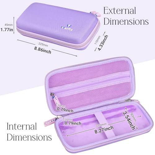 worfty Travel Carrying Case for Retroid Pocket 6/ G2/ 5/ 4/ 4pro Game Handheld Console (Case Only) - Hard Protective Carrying Storage Bag (Purple) - color: Purple