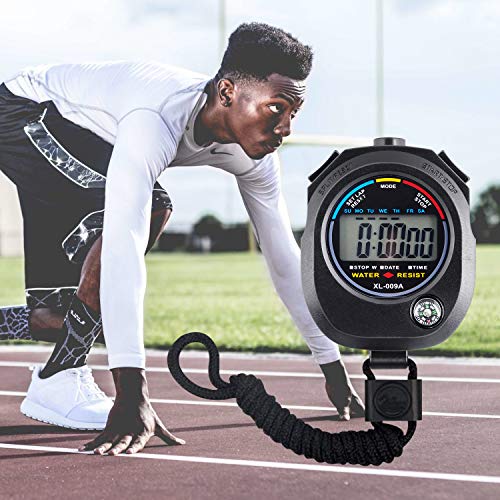 KingL Digital Stopwatch Timer - Interval Timer with Large Display (Stopwatch*5) - style: style1 /5pack