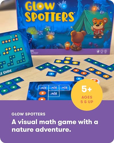 SimplyFun Glow Spotters - A Visual and Adventurous Math Game for Kids, Earn Your Firefly Badge with Addition - 1 to 4 Players, for Kids Ages 5 & Up - style: Glow Spotters