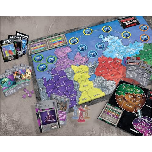 Renegade Game Studios Risk 2210 A.D. Frontline Expansion - Mars Strategy | Tournament modules for 2-5 players with asymmetric factions, moon colonies game board, and giant amoeba invasion mechanics