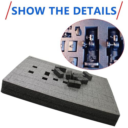 Foam Inserts for Cases 16 x 12 x 2 Inch Pick and Pluck Foam Insert | Fits for Board Game Pad Game Box Cases Storage Drawer Pad