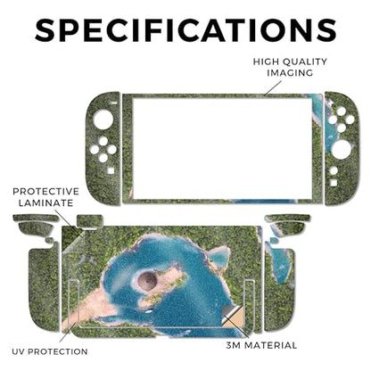 Glossy Glitter Gaming Skin Compatible with Nintendo Switch 2 Console Only - Arial Beach - Premium 3M Vinyl Protective Wrap Decal Cover - Easy to Apply | Crafted in The USA by MightySkins - color: Arial beach, size: Switch 2 Console Skin Only, style: Gloss