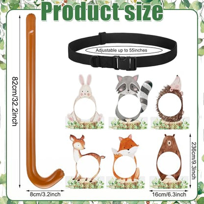 RoundFunny 12 Pcs Funny Tail Game Bridal Shower Party Games Funny Family Night Activities for Adults Outdoors Indoors Bachelorette Baby Shower Birthday Party Supplies