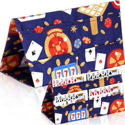 Eersida 2 Pack Bingo Card Holder for Pull Tabs Playing Card Holder Bingo Accessories Canasta Poker Bridge Family Game Night Supplies for Adults (Cute Style) - style: Cute Style