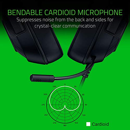 Razer Kraken X Ultralight Gaming Headset: 7.1 Surround Sound - Lightweight Aluminum Frame - Bendable Cardioid Microphone - for PC, PS4, PS5, Switch, Xbox One, Xbox Series X|S, Mobile - Black - color: Classic Black