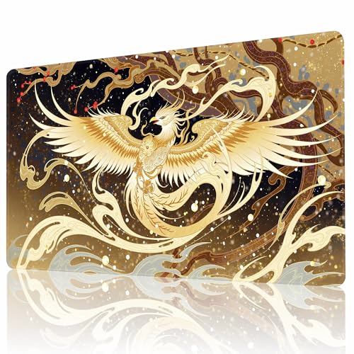 MTG Playmat Non-Slip Rubber Backing Printing Commander Board Game Desk Mat Duel Mat TCG PTCG Playmat 24x14 inches and Free Storage Bags (Bird, 24"X14") - color: Bird, size: 24"X14"