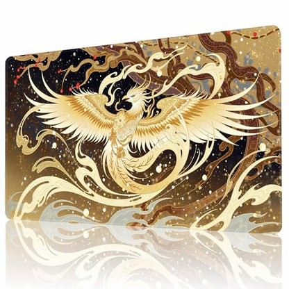 MTG Playmat Non-Slip Rubber Backing Printing Commander Board Game Desk Mat Duel Mat TCG PTCG Playmat 24x14 inches and Free Storage Bags (Bird, 24"X14") - color: Bird, size: 24"X14"