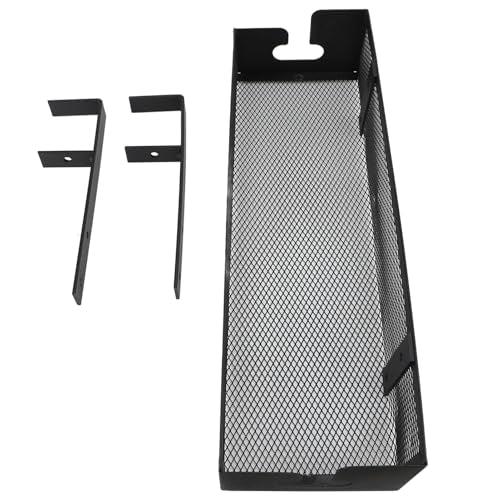 Haofy Under Desk Cable Management Tray Carbon Steel Mesh Organizer with Tool Free Clamp Installation Fits 1.2 Inch Thick Desks for Office Home Workstations Gaming Stations Reduces