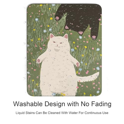 Funny Cats Square Mouse Pad,Cute Anime Cats Mouse Pads for Wireless Mouse Desk Accessories,10"X8" Travel Mousepad with Non-Slip Rubber Base, Stitched Edge Mouse Pads for Desk,Computers,Laptop,Office - color: S-8