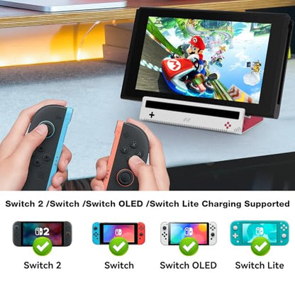 HEIYING Switch Charger Dock for Nintendo Switch 2 / OLED/Lite,Charging Dock Station with Standard USB-C Port for Easy Console Charging - color: Grey