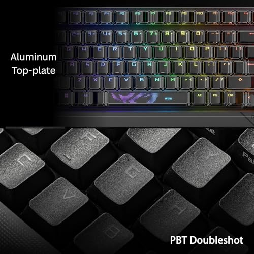 ASUS ROG Strix Scope II 96 Wireless Mechanical Gaming Keyboard – 96% Full-Size, Tri-Mode Connectivity, Hot Swappable Pre-lubed ROG NX Snow Linear Switches, PBT Keycaps, RGB, PC/Mac Support-Black - color: Black, size: Snow Linear, style: Strix Scope II 96