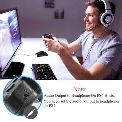 Wireless Game Controller for PlayStation 4 Bluetooth Replacement Gamepad for PS-4 Slim/Pro & Windows PC Rechargeable Portable Double Vibration Joystick Remote Joypad with 1000mAh Battery,Turbo,Mapping