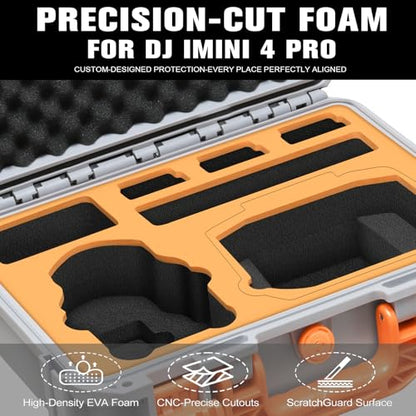Hard Case for DJI Mini 3 Pro/3/Mini 4 Pro, Waterproof Pressure Resistant Carrying Case Accessories - Fits Latest for DJI RC 2/RC (Only Case) | Waterproof Carrying Case for DJI Mini 3 Fly More Combo, Batteries, Accessories, for DJI RC 2/RC/RC-N1/N2 (Case O