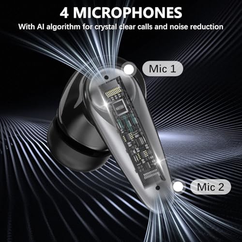 KASOTT 2.4GHZ Wireless Gaming Earbuds,30MS Low-Latency,Bluetooth 5.4,with ANC Active Noise Cancelling,USB-C Dongle Included-Compatible with Meta Quest 3/2,Steam Deck,PS5/4,VR,PC,Switch (Black)