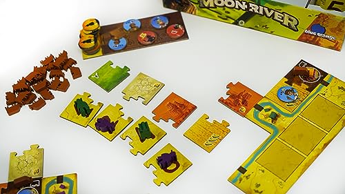 Strategy Board Game, Kingdomino Mechanic with a Twist, Tabletop Game for Kids Teens Adults and Family Game Nights, Ages 8+, 2-4 Players, Moon River by Blue Orange Games - style: Moon River