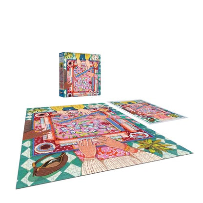 RoseArt Hobby Haven Modern Mahjong 1000 Piece Jigsaw Puzzle | 19.25" x 26.625" Finished Size, Fully Interlocking Pieces, Bonus Poster Included, Made in USA - style: Modern Mahjong
