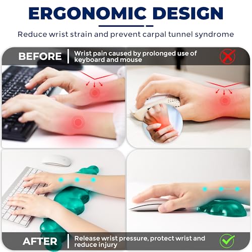 Gel Cloud Wrist Rest - Cloud Mouse Wrist Rest Pad Mouse Support for Office Gaming Pad Computer Laptop Ergonomic Comfortable Pain Relief - color: Green Mouse Pad Single