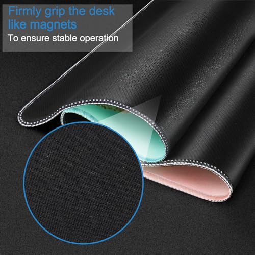 Large Mouse Pad 31.5 x 11.8 in, Gaming Mousepad with Stitched Edges, Premium Microfiber Cloth Surface, Waterproof Non-Slip Base Keyboard Desk Mat for Home Office Gaming, Marble Green - color: Marble Green, size: 31.5L x 11.8W inches