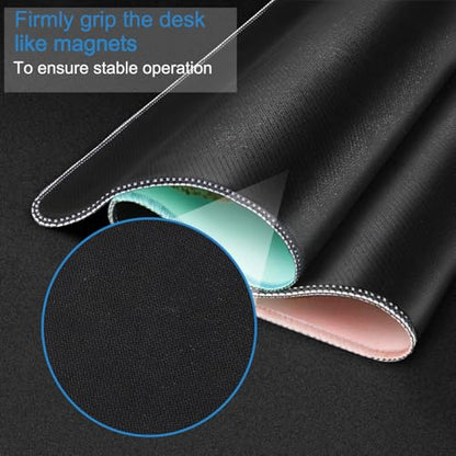 Large Mouse Pad 31.5 x 11.8 in, Gaming Mousepad with Stitched Edges, Premium Microfiber Cloth Surface, Waterproof Non-Slip Base Keyboard Desk Mat for Home Office Gaming, Marble Green - color: Marble Green, size: 31.5L x 11.8W inches