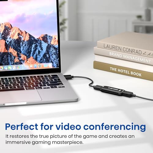 Cam Link 4K USB Capture Card – HDMI to USB 3.0, Plug-and-Play for Microscopes, DSLR, Electronics Repair & Precision Work, Live Streaming & OBS/Zoom, Windows/Mac