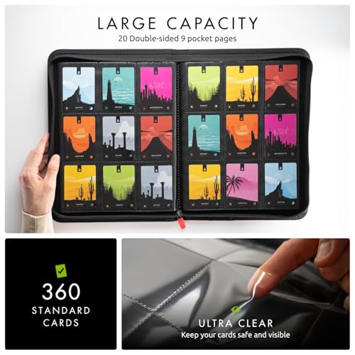 Vault X 9 Pocket Exo-Tec Zip Binder Red + 400 Penny Sleeves Gift Bundle