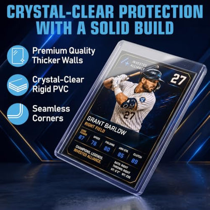 Premium Seamless 20PT - 360PT Thick Top Loaders for Cards | Top Loader Card Holder, Baseball Card Sleeves Hard Plastic, Hard Trading Cards Sleeves, TCG Sports Sleeve Hards, Toploader Clear Plastic. - style: 130PT - 100 Count
