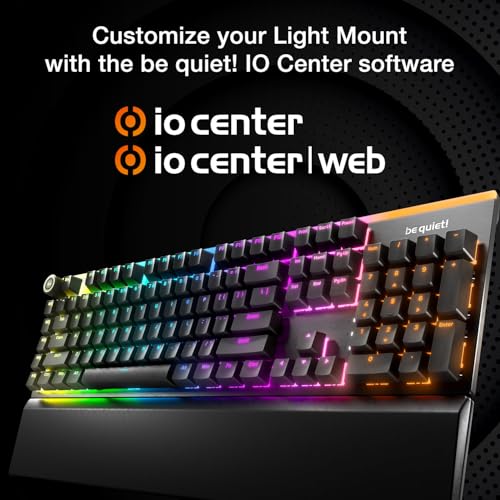 be quiet! Light Mount Tactile, Gaming Keyboard, Mechanical Silent Switches | Hot-Swappable Silent Switches, Triple-layered dampening, 3D Media Wheel, PBT Double-Shot Keycaps, ARGB, Programmable Keys - style: Light Mount Tactile
