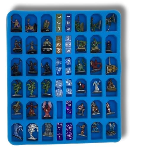 Miniature Storage Case - Foam Slot Case for Miniatures - Miniature Carrying Case with Handle - Miniatures Carrying Case - Grinning Gargoyle (30mm Bases) - style: 30mm Bases