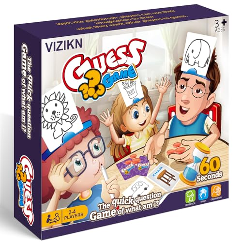 Headbands Game for Kids – Guessing Board Game to Boost Vocabulary, Critical Thinking, and Social Skills – Quick Question Family Game Night for 2–4 Players – Travel-Friendly Fun (Mixed Theme) - style: DIY Mixed
