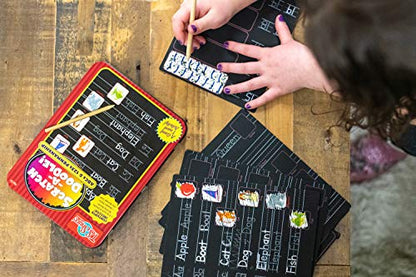 Bendon TS Shure ABC and 123 Alphabet Letters and Numbers Counting Educational Learning Tin with 8 Scratchboards and Wooden Stylus Pre-School Kindergarten Education 51477 - style: Learn Alphabet and Numbers Set