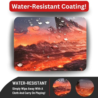 The Gaming Mat Company Single Player MTG Playmat & Mouse Pad – 28" x 14" Lava Valley Gaming Mouse Pad Compatible with Magic: The Gathering playmats, MTG Cards, TCG Gaming mat - color: Lava Valley