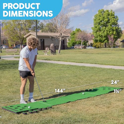 MD Sports Big Sky Putting Green Golf Training Games Pong Style, Perfect for Golf Game Practice - style: 12 Ft. Golf Putting Game