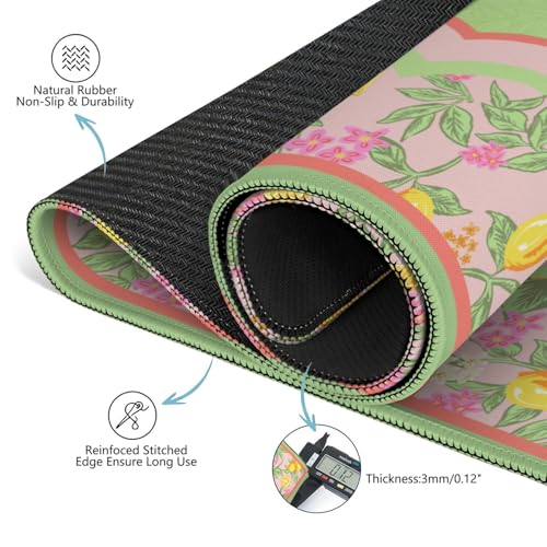 Green Mahjong Mat for Table, 31.5 * 31.5in Anti Slip Mahjong Table Cloth, Noise Reduction, Neoprene Mah jongg Mat with Carrying Bag & 3 Dices, Poker Board Tile Games Mats, Lemon Tree - color: Lemon03