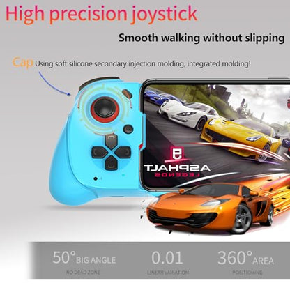 Koiiko Wireless Cloud Gaming Controller for iOS, Android, Windows PC & iPhone/iPad, Steam. Hall & Linear Triggers, E-Sports Handle Gamepad, Bluetooth - Black/Red - color: bluered