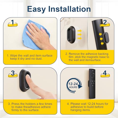 Magnetic Silicone Remote Control Holder Wall Mount for TV Fan 6 Pack | Upgraded Silicone Remote Caddy, Self-Adhesive Wall Mount, Remotes Control Organizer Storage, Air Conditioner Remote Holder - color: 2 Black, 2 White, 2 Green