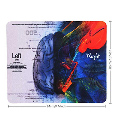 Non-Slip Rubber Base Mousepad for Laptop Computer PC Personality Desings Gaming Mouse Pad Mat 9.45 X 7.87 inch - color: Brain