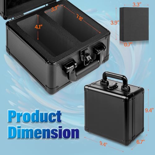 Trading Card Storage Box, Graded Card Case, Top Loader Storage Cases with Lock, Hard Card Boxes for Sports Cards hold up to 70 PSA, 250+ Top Loaders - size: Medium
