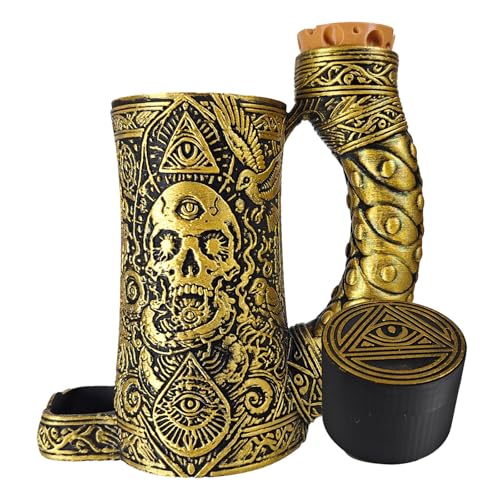 DND Mug Dice Tower Set, DnD Dice Cup with Storage, 12/16 Oz Beverage Holder, DND Accessories for Players, Best Gift for RPG Game lover (Forbidden Sight) - color: Forbidden Sight-12oz