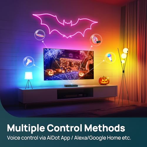 Linkind AI Sync TV Backlight Kit, HDMI 2.0 LED Strip with Decor Lighting for Home, Sync to Movie/Game/Music, 4K@60Hz for 27-90 inch TVs, Compatible with Alexa and Google Assistant
