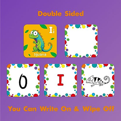 Hebayy 72 PCS Memory Matching Game, Alphabet & Numbers Matching Cards for Toddlers 36 Pairs Memory Cards for Preschool 4 5 6 Years Old - style: Letters & Number
